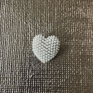 Vintage Weiss Pearl Heart Brooch